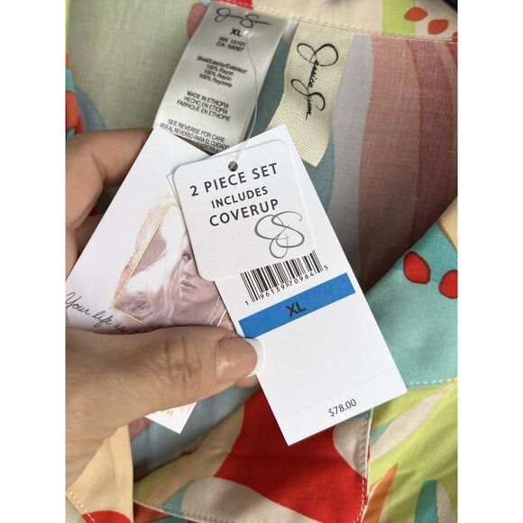 Jessica Simpson Bathing Suit Cover Up Shorts Set - XL - Multicolored - Picture 9 of 9